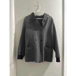 Alpaca 111 Grey jacket baby alpaca and wool‎ blend  size small